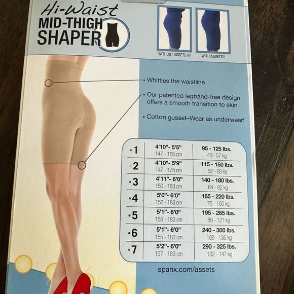 NWT Assets by Spanx Women’s Thigh Shaper - Nude Color - Size 3/Large - Picture 5 of 8